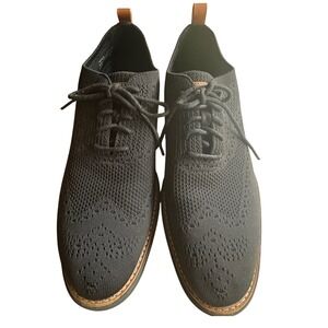 $275 Cole‎ Haan Grandevolution Knit Oxford Blk Designer Dress Shoes SZ 10.5 EUC